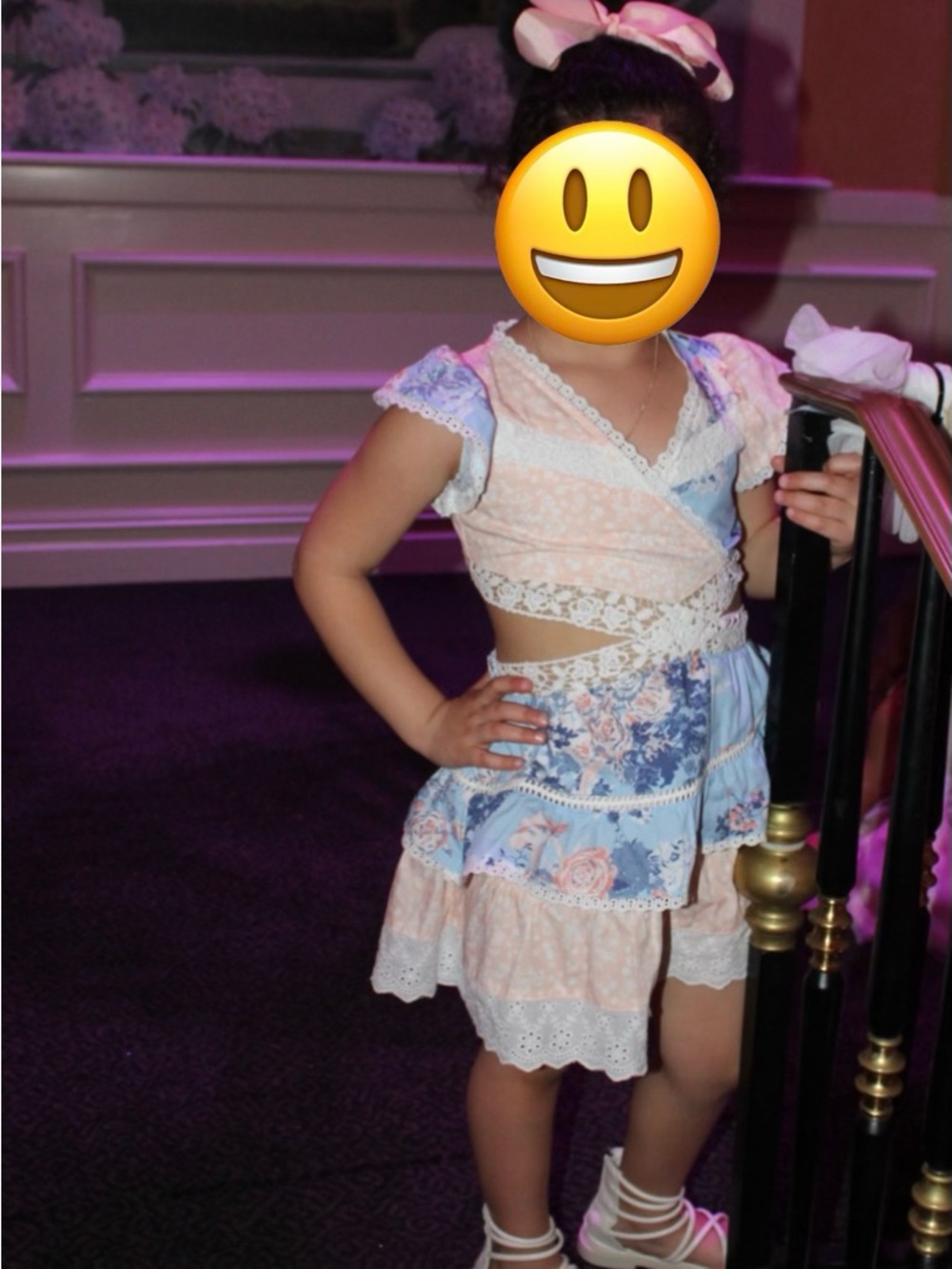 cheeky plum Pink and Blue Floral Dance Two-Piece Set